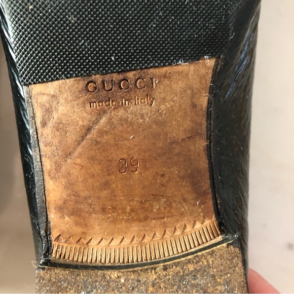 GUCCI patent Italian leather loafer flats - size 39 - Picture 2 of 10